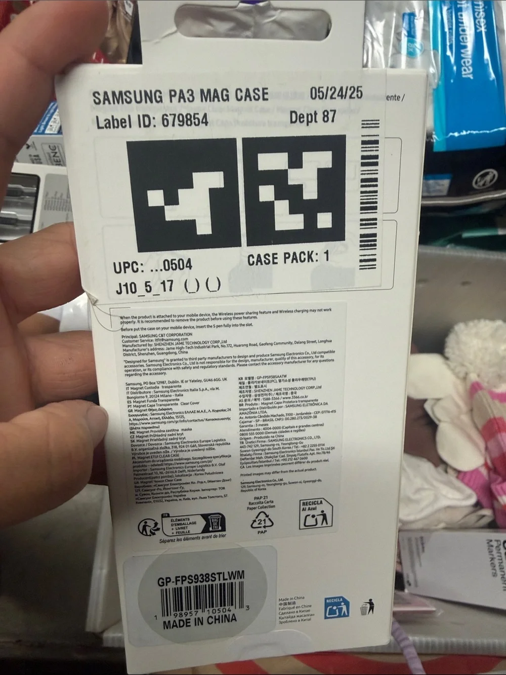 Samsung Galaxy S25 Ultra Clear Magnet Case with White Accent Ring